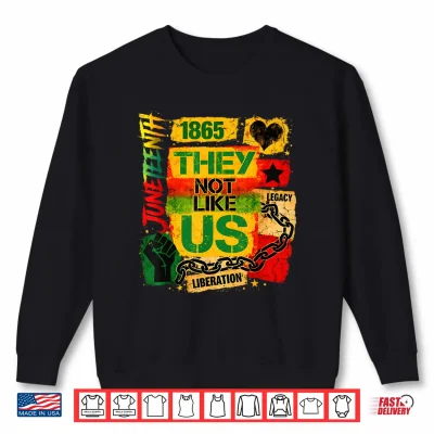Sweatshirt Juneteenth They Dont Like Us Black African Freedom 1865 Shirt