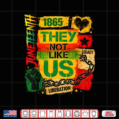 Design Juneteenth They Dont Like Us Black African Freedom 1865 Shirt