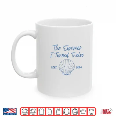 Mug Summer I Turned Twelve 12th Birthday Seashell Coastal Bow Shirt