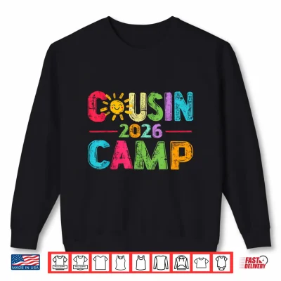 Sweatshirt Cousin Camp Crew 2026 Summer Vacation Beach Family Boy Girl Shirt