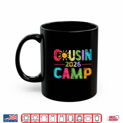 Mug Cousin Camp Crew 2026 Summer Vacation Beach Family Boy Girl Shirt
