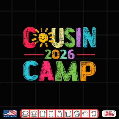 Design Cousin Camp Crew 2026 Summer Vacation Beach Family Boy Girl Shirt