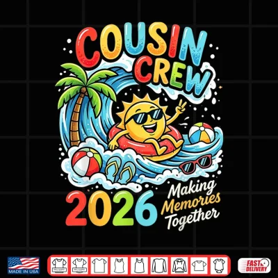 Design Cousin Crew 2026 Vacation Summer Memories Matching Family Shirt