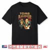 Ii Staring Lara Croft Vintage Collage Video Game Shirt