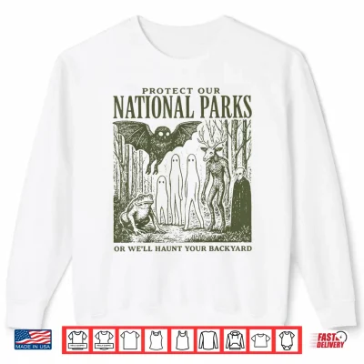 Sweatshirt Retro Folk Horror National Park Spooky Ghost Graphic Shirt