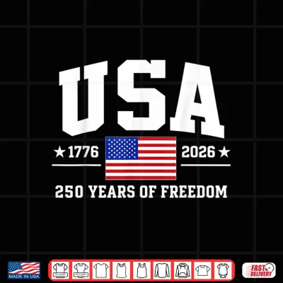 Design Patriotic USA 1776 2026 American Flag 4th of July Shirt