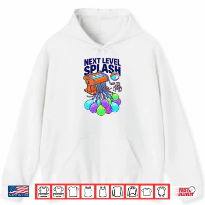 Hoodie Splash Fun Summer Enthusiast Water Balloon Humor Performance Shirt