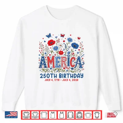 Sweatshirt 250 Years of America Anniversary 250th Birthday USA Women Shirt