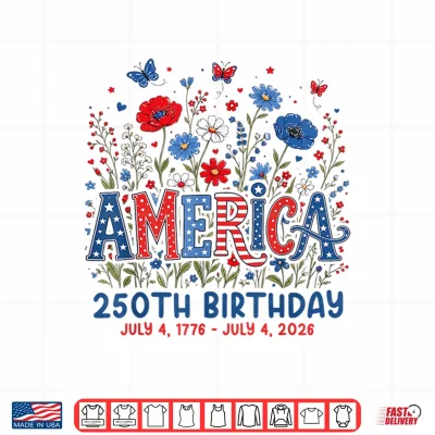 Design 250 Years of America Anniversary 250th Birthday USA Women Shirt