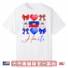Cute Coquette Haitian Flag Day Haiti Pride Women Girl Shirt