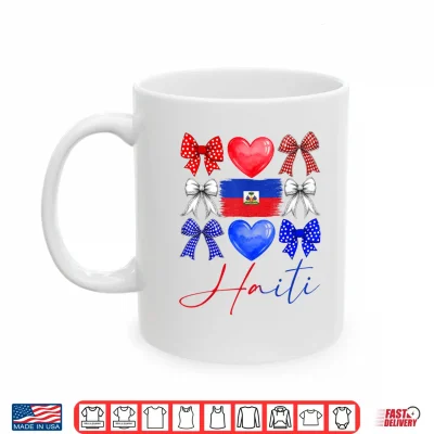 Mug Cute Coquette Haitian Flag Day Haiti Pride Women Girl Shirt