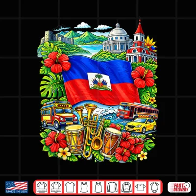 Design Haitian Flag Day Haiti Pride Culture First Black Men Women Shirt