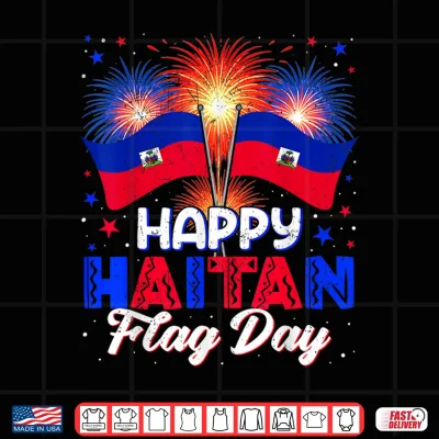 Design Happy Haitian Flag Day Independence Republic Men Women Kid Shirt