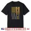 Mens Softball Dad America Us Flag Dad Men Patriotic Fathers Day Shirt