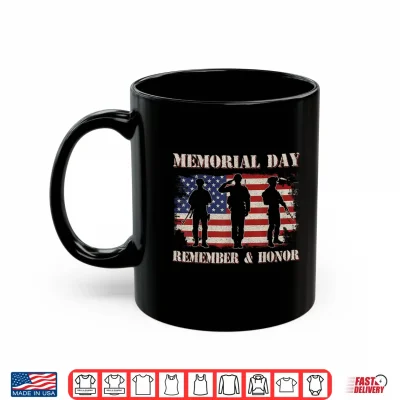 Mug Memorial Day Remember Honor American Flag Tribute Shirt