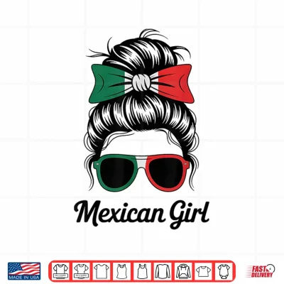 Design Mexican Girl Mexico National Flag Match Favorite Game Day Shirt