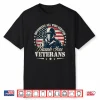 Patriotic Veteran Honoring Veteran Day With American Flag Shirt