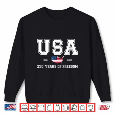 Sweatshirt 250 Years America 250th Anniversary Independence Day US Flag Shirt