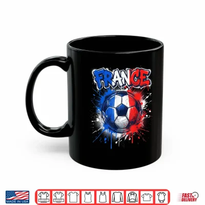 Mug France Football Soccer Player Flag Graffiti Fathers Day Shirt