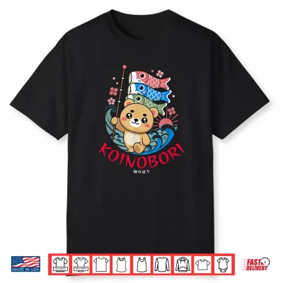 Japanese Carp Koi Koinobori Flag Childrens Day Kodomo Boys Shirt
