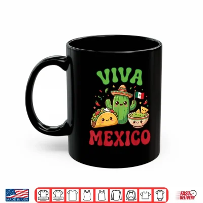 Mug Kawaii Cute Taco Cactus Guacamole Viva Mexico Cinco de Mayo Shirt