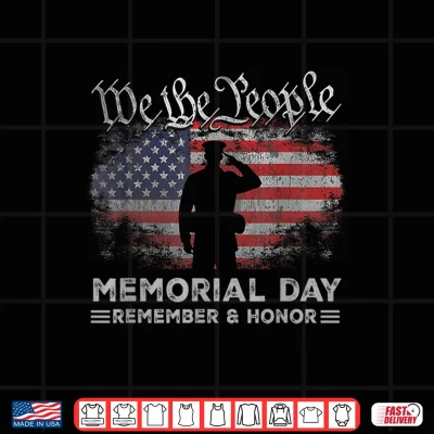 Design Memorial Day Remember Honor US American Flag Veterans Day Shirt