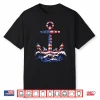 Patriotic Anchor American Flag Memorial Day 4Th July Shirt