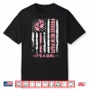 Proud New Papi Girl Baby First Fathers Day American Flag Shirt
