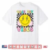 Race Day Vibes Checkered Flag Happy Face Car Racing Racer Shirt