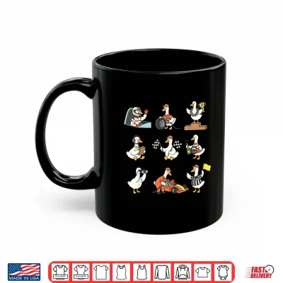 Mug Track Day Race Car Silly Goose Vintage Racing Checkered Flag Shirt