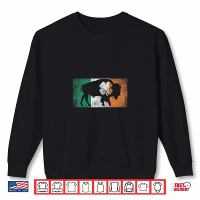 Sweatshirt Buffalo Shamrock St. Patricks Day Irish Flag Shirt