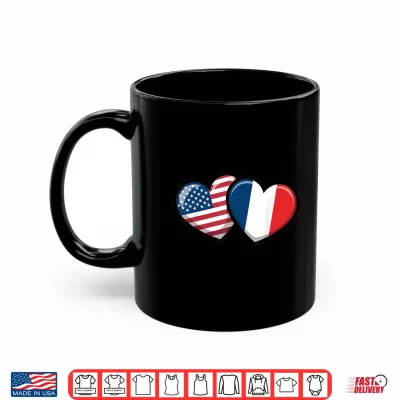 Mug American French USA France Flag Bastille Day Paris France Shirt