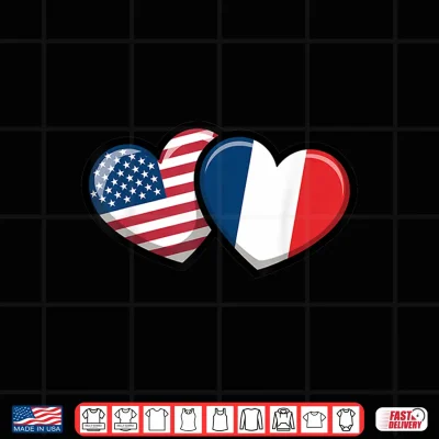 Design American French USA France Flag Bastille Day Paris France Shirt