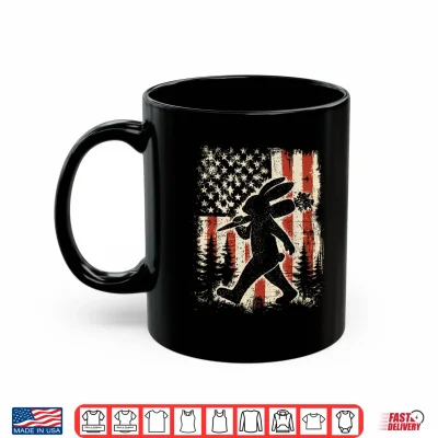 Mug Bunny America Flag Patriotic Easter Day Men Women Kids Shirt