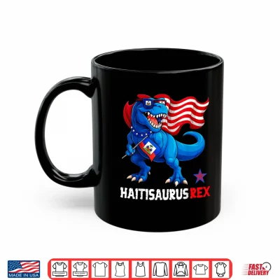 Mug Haiti Haitian Flag Day Boys T rex Lover Haiti Haitian Flag Shirt