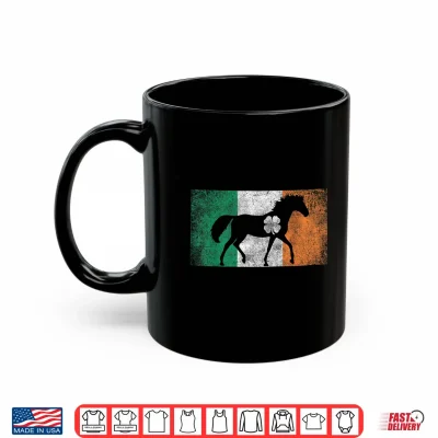 Mug Horse Shamrock St. Patricks Day Irish Flag Shirt