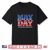 May Day International Workers Day   Patriotic American Flag Shirt