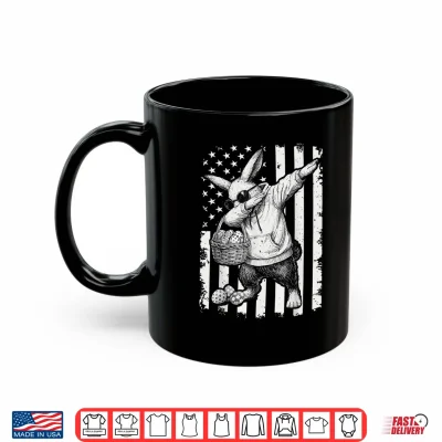 Mug Retro American Flag Bunny Dabbing Easter Day Men Women Kids Shirt