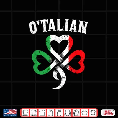Design OTalian Shamrock and Italy Flag for Italian St Patricks Day Shirt