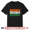 Retro Stacked Irish Flag Distressed St Patricks Day Shirt