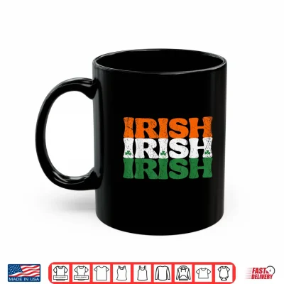 Mug Retro Stacked Irish Flag Distressed St Patricks Day Shirt