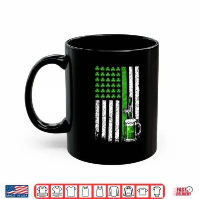 Mug Shamrock Beer America Flag St Patricks Day for Men St Pattys Shirt