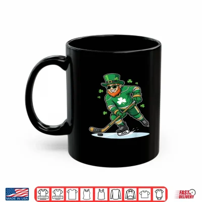 Mug St Patricks Day Ice Hockey US Flag Saint Paddys Men Boys Kid Shirt