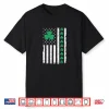 Us American Flag With Shamrocks For Pattys St Patricks Day Shirt