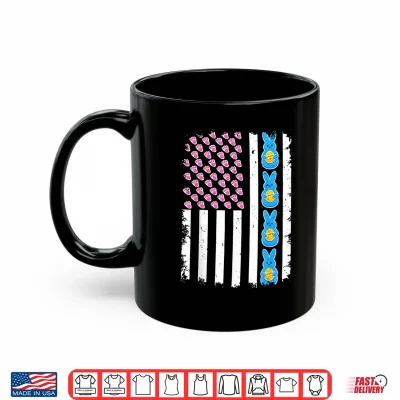 Mug US American Flag with Bunny for Easter Day Men Women Kids Shirt