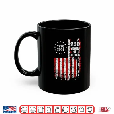 Mug Vintage USA Flag Anniversary 250th Independence Day Freedom Shirt