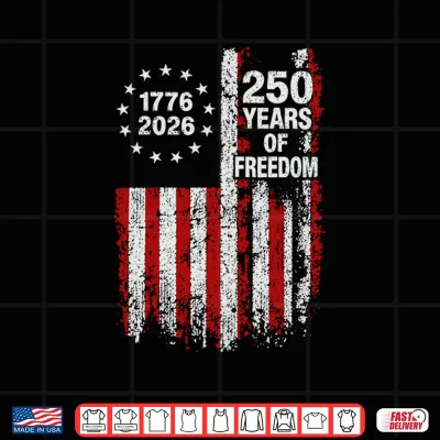 Design Vintage USA Flag Anniversary 250th Independence Day Freedom Shirt