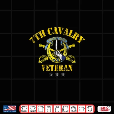 Design 7th Cavalry Regiment Veteran Patriotic Flag Veterans Day Shirt