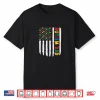 Autism Awareness Day Dad Autistic Boy & Girl Us Flag Parents Shirt