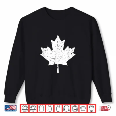 Sweatshirt I Love Canada Day Maple Canadian Flag Sport Grey Shirt